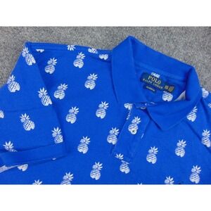 Polo Ralph Lauren Polo Mens 2XL Classic Fit Blue Pineapple Print Tropical Summer